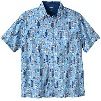 Kingsize Men's Big & Tall The No-tuck Casual Short Sleeve Shirt