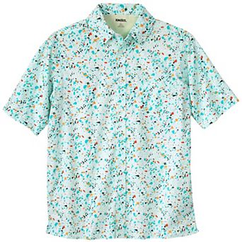 Kingsize Men's Big & Tall The No-tuck Casual Short Sleeve Shirt