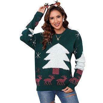 Ugly Chirstmas Sweaters For Women Long Sleeve Funny Xmas Pullover Sweater