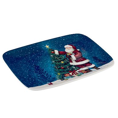 Certified International Santa's Secret Rectangular Platter