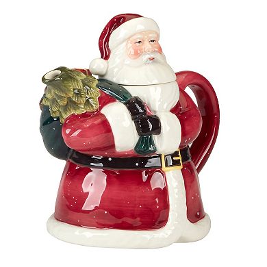 Certified International Santa's Secret 3D Teapot