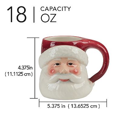 Certified International Santa's Secret 3D Mugs