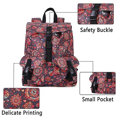 Women Backpacks Lightweight Mini Outdoor Travel Backpack College Bookbag Daypack With Safety Buckle