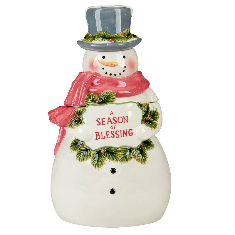 UPC 730384318254 product image for Certified International Snowmans Greeting 3D Cookie Jar, Multi | upcitemdb.com