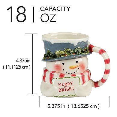 Certified International Snowman's Greeting 4-pc. Mug Set