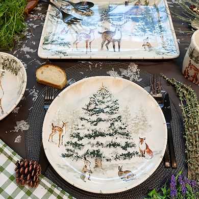 Winter Frost 6 Canape/Luncheon Plates, Set Of 4