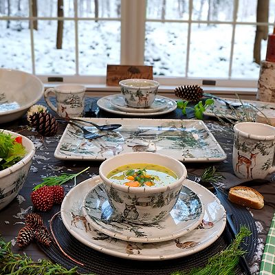 Certified International Winters Frost 4 Dessert Plates Set