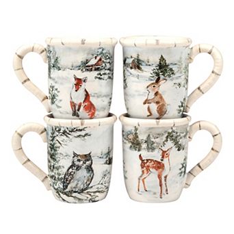 Certified International Winters Frost 4 Mugs Set