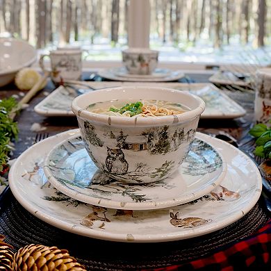Certified International Winters Frost 4 Ice Cream Bowls Set