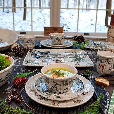 Certified International Winters Frost 4 Ice Cream Bowls Set