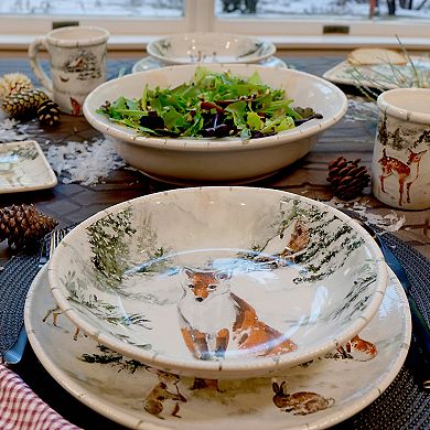Certified International Winters Frost 4 Soup Bowls Set