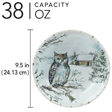 Certified International Winters Frost 4 Soup Bowls Set
