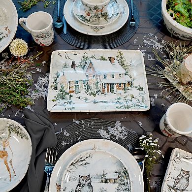 Certified International Winters Frost Rectangular Platter