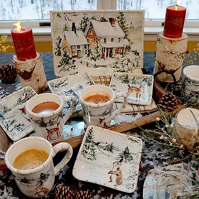 Certified International Winters Frost Rectangular Platter