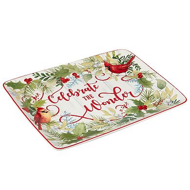 Certified International Winter Greens Rectangular Platter