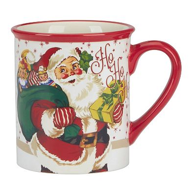 Certified International Santa's Retro 4 Mugs Set