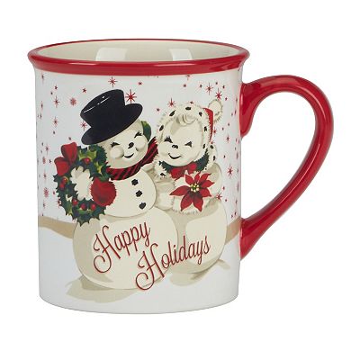 Certified International Santa's Retro 4 Mugs Set