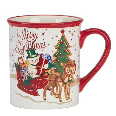 Certified International Santa's Retro 4 Mugs Set