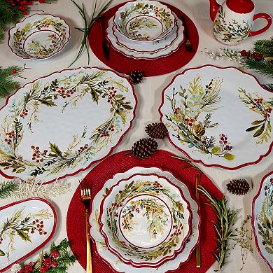 Certified International Christmas Gatherings 2-pc. Platter Set