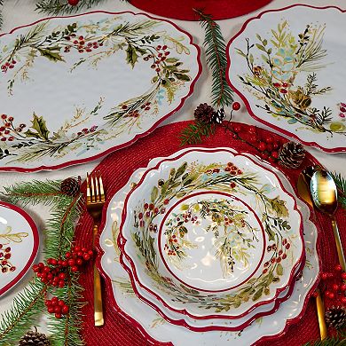 Certified International Christmas Gatherings 2-pc. Platter Set