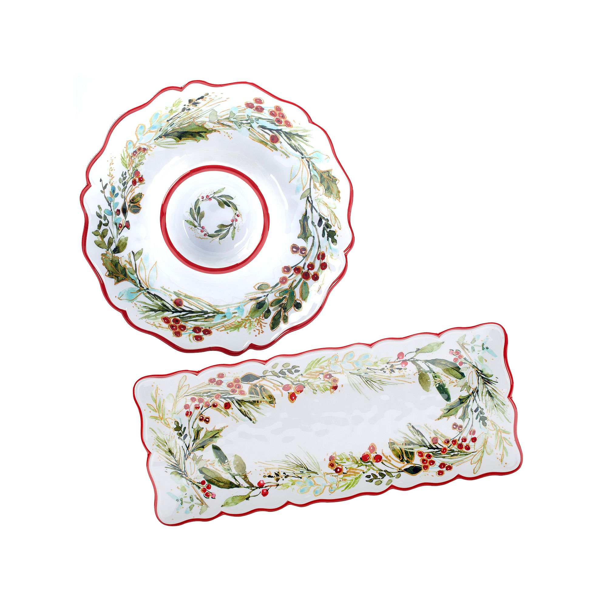 Certified International Christmas Gatherings 2-pc. Appetizer Set, Multi