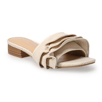 LC Lauren Conrad Natasha Ruffle Women's Low Heels