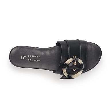 LC Lauren Conrad Henna Circle Women's Buckle Slide Sandals