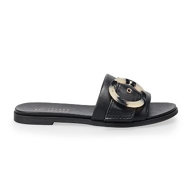 LC Lauren Conrad Henna Circle Women's Buckle Slide Sandals