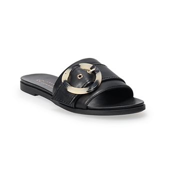 LC Lauren Conrad Henna Circle Women's Buckle Slide Sandals