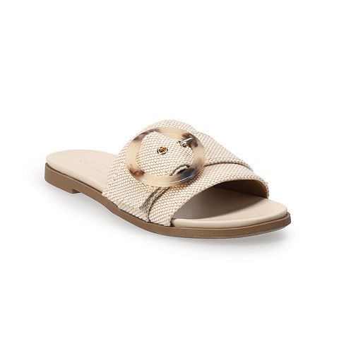 Женские сандалии LC Lauren Conrad Henna Circle Women's Buckle Slide Sandals