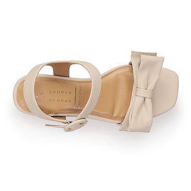 LC Lauren Conrad Aliana Bow Cork Heel Women's Sandals