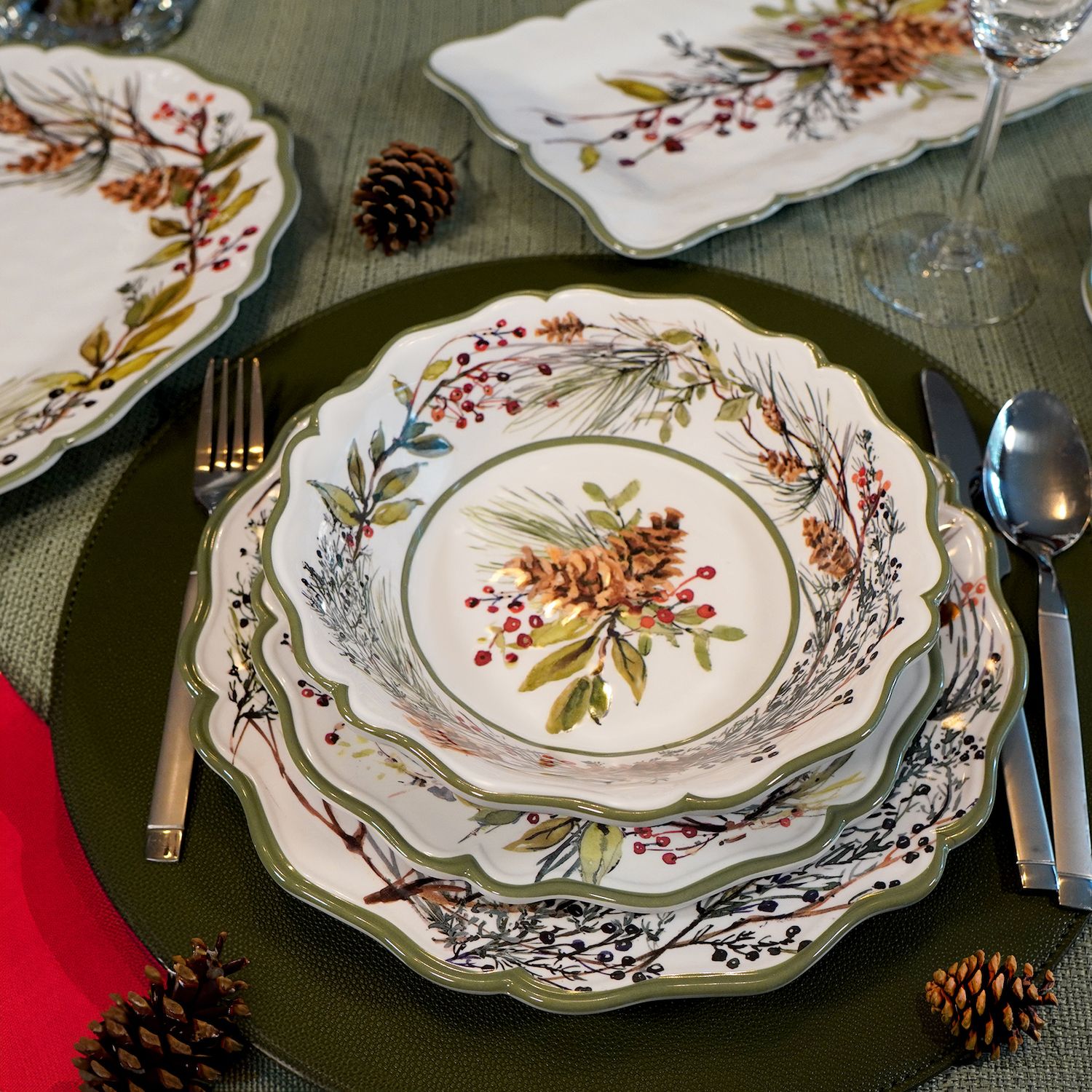 Christmas Dishes Melamine Dinner Plates Certified International