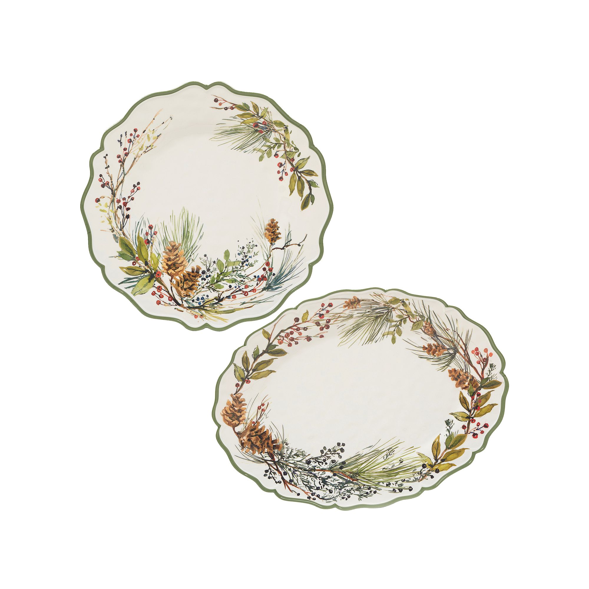 Certified International Winters Forest 2-pc. Platter Set, Multi