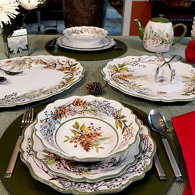 Certified International Winters Forest 2-pc. Platter Set
