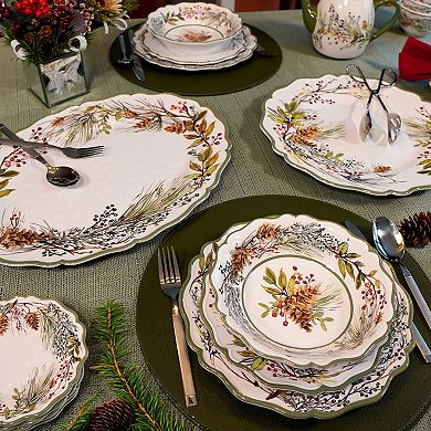 Certified International Winters Forest 2-pc. Platter Set