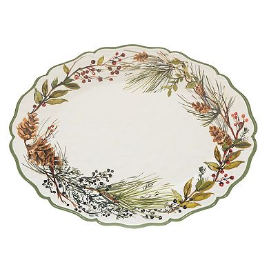 Certified International Winters Forest 2-pc. Platter Set