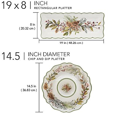 Certified International Winters Forest 2-pc. Appetizer Set