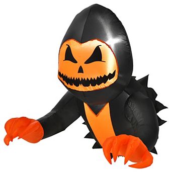 3.3-foot Halloween Inflatable Pumpkin Ghost Window Breakout