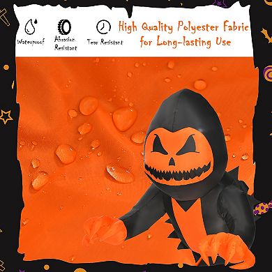 3.3-foot Halloween Inflatable Pumpkin Ghost Window Breakout