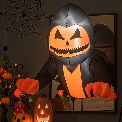 3.3-foot Halloween Inflatable Pumpkin Ghost Window Breakout