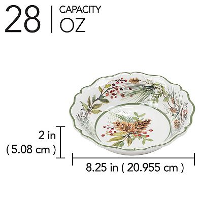 Certified International Winters Forest 4 Bowls Set