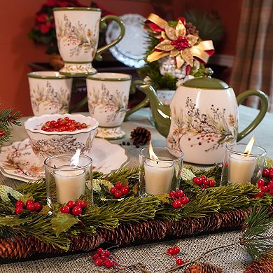 Certified International Winters Forest 4 Mugs Set