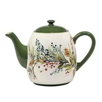 Certified International Winters Forest Teapot
