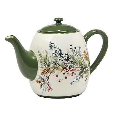 Certified International Winters Forest Teapot