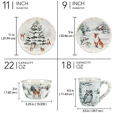 Certified International Winters Frost 16-pc. Dinnerware Set