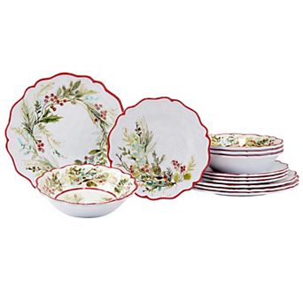 Certified International Christmas Gatherings 12 pc Dinnerware Set