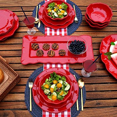 Certified International Perlette Red 12-pc. Dinnerware Set