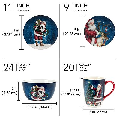 Certified International Santa's Secret 16-pc. Dinnerware Set