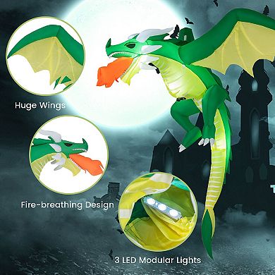 5-foot Hanging Inflatable Halloween Dragon Decoration