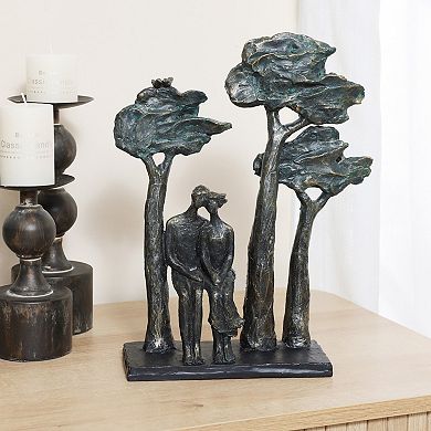 LuxenHome Resin Couple Love Windy Tabletop Decor